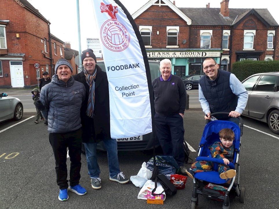 RSS Foodbank collection against Newport County